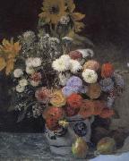 Pierre Renoir Mixed Flowers in an Earthenware Pot oil on canvas